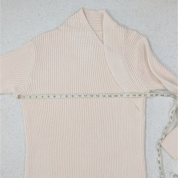 NWT Free People Beach Alba Sweater Tunic Mini Dress Cream Cotton Long Sleeve L - Picture 4 of 11